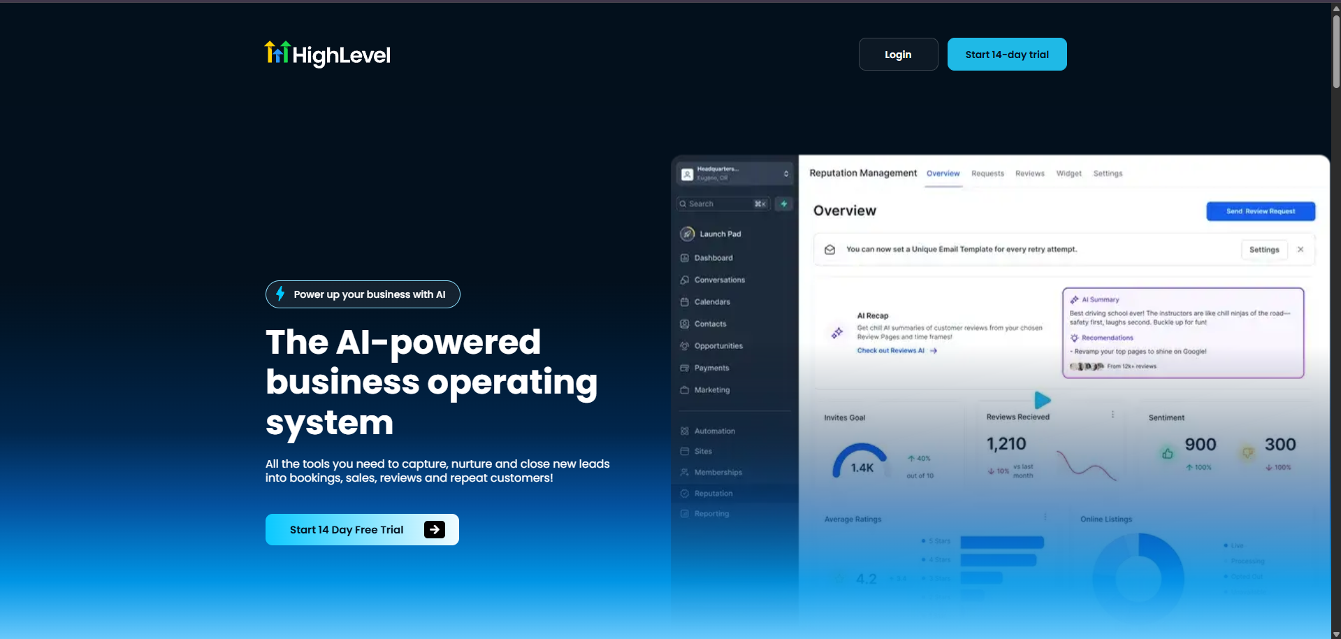 GoHighLevel product screenshot