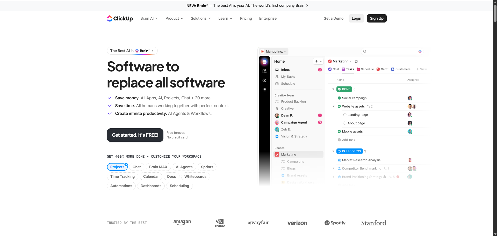 ClickUp product screenshot