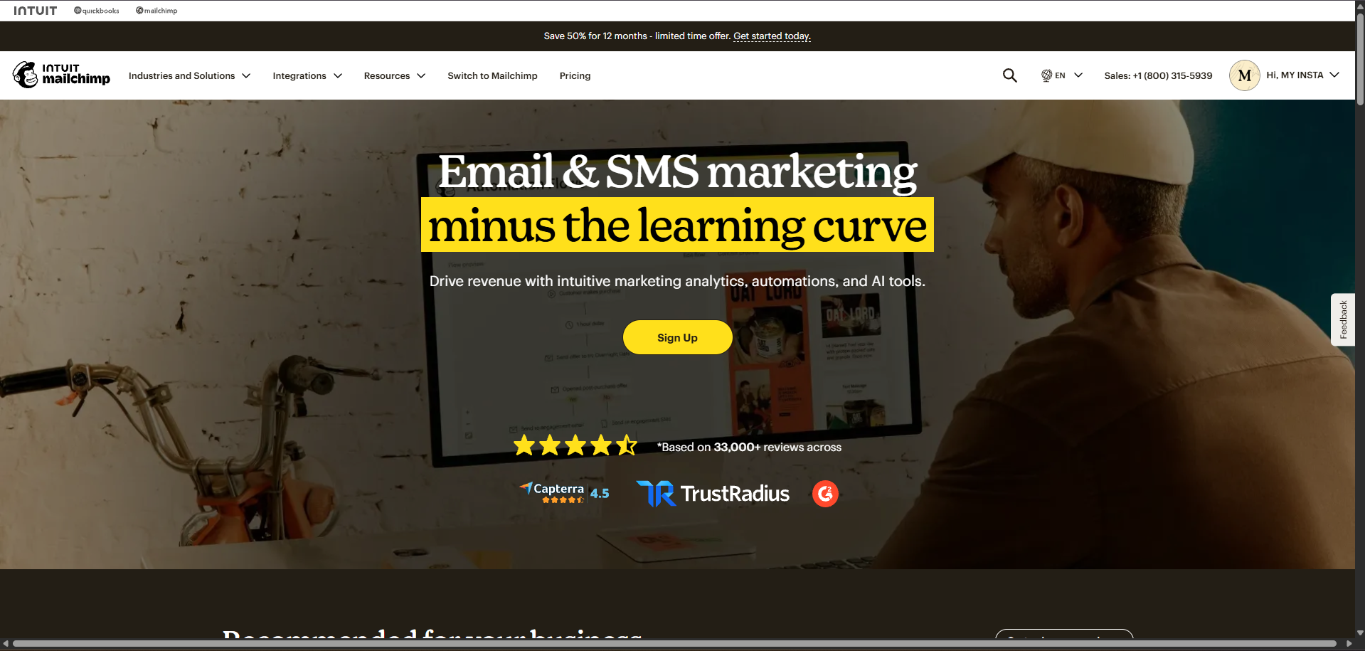 Mailchimp product screenshot